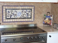 Private commission inspired by blue and white china and a country styled kitchen. Completed in 2007.