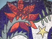 Detail from the ‘Mosaic of Life’ on the Northcott Building